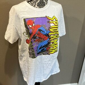 Marvel White Spider-Man Graphic Tee Size Large